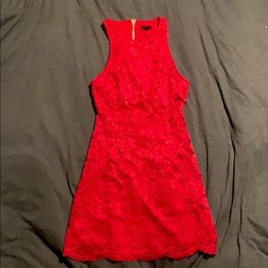 Nbd red cutout back dress